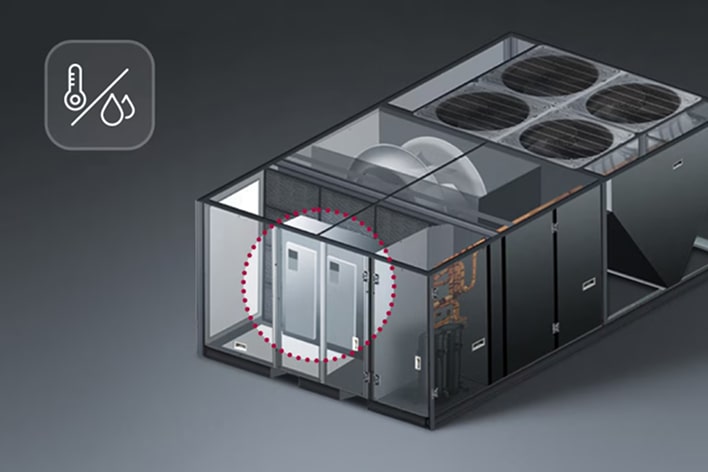 LG dual sensing control technology for advanced HVAC operation. Optimizes comfort by monitoring both temperature and humidity.