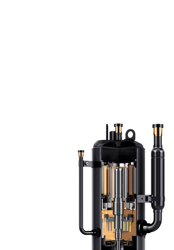 LG component technology showcasing advanced compressor design, delivering reliable power and efficiency for every performance.