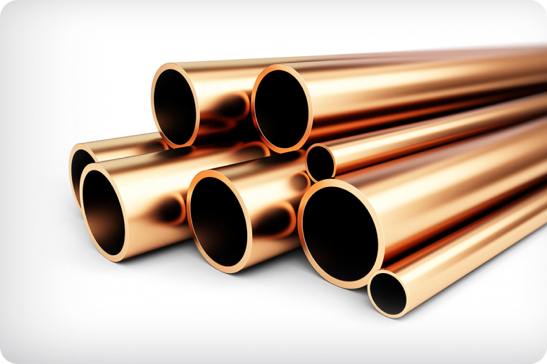 A set of copper stubs stacked in multiple layers