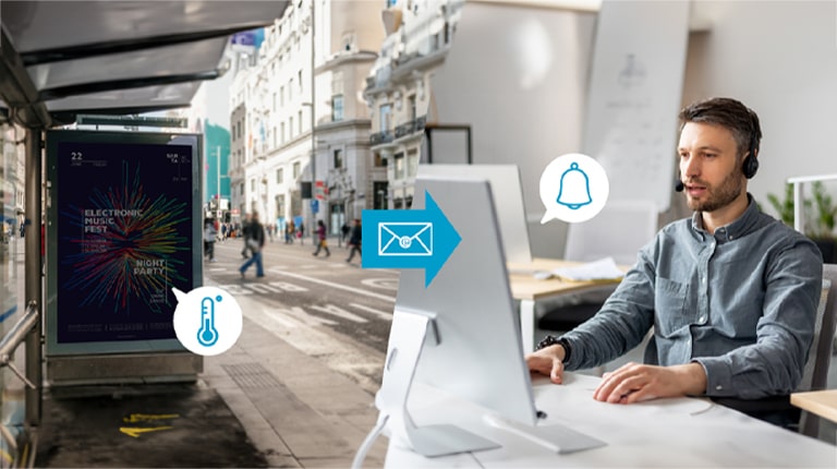 If the temperature of external devices surpasses the set limit, an email notification is automatically sent to the responsible person.