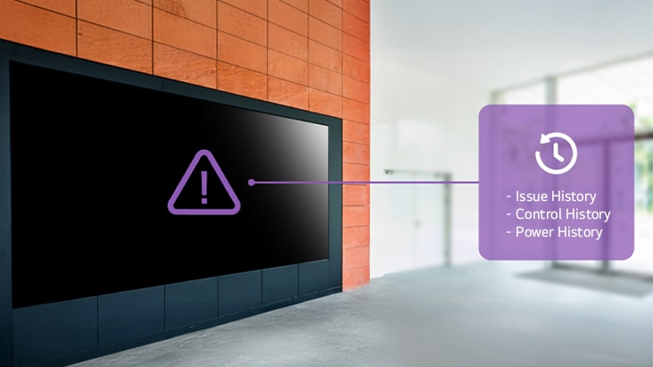 If a device encounters an error, a user can review its issue history.