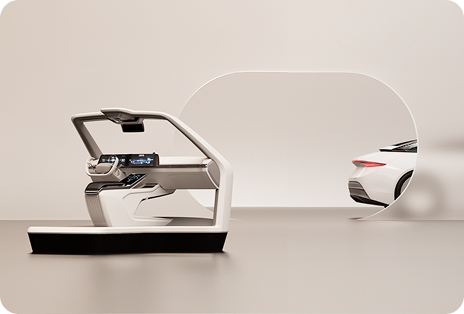 Cockpit module shows LG VS Mobility advancing human-centric innovation through intelligent yet sustainable technologies.