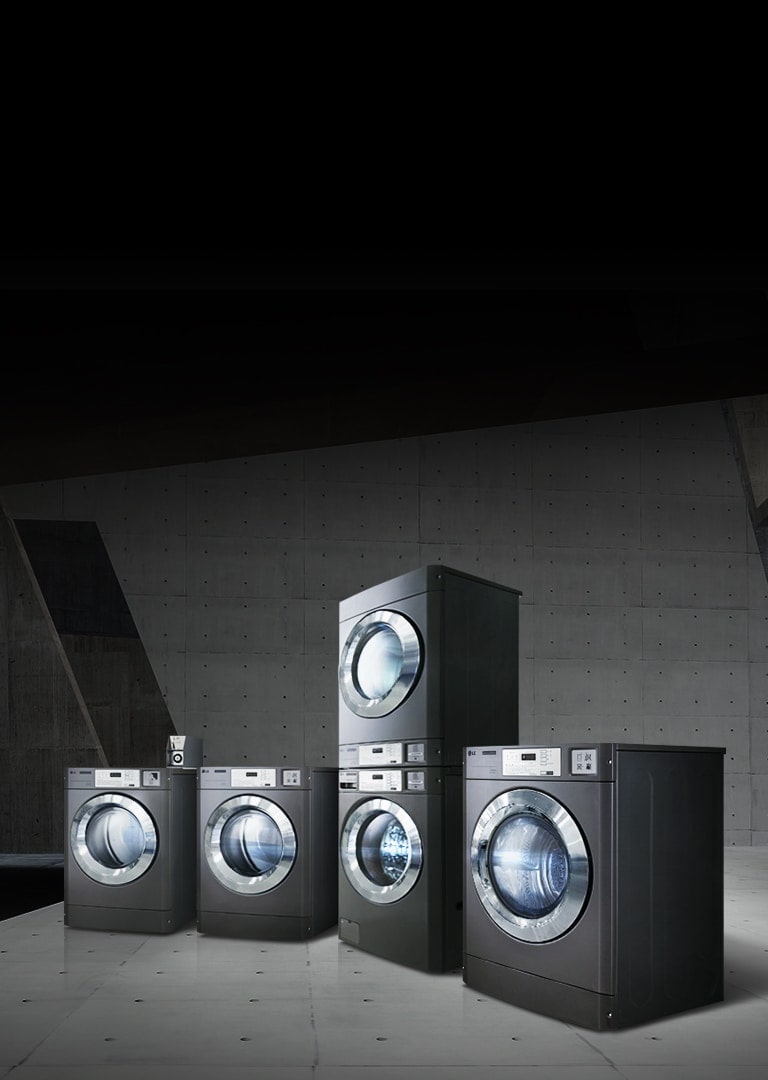 Jajaran Mesin Cuci Komersial LG dengan desain metalik ramping, dirancang untuk performa tinggi dan efisiensi energi. Mesin cuci LG andal yang dioptimalkan untuk operasional laundry komersial dan ketahanan jangka panjang