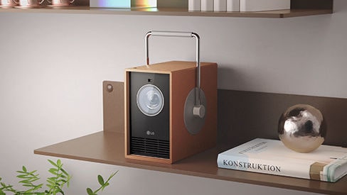 LG CineBeam with protector. LG CineBeam with protector.