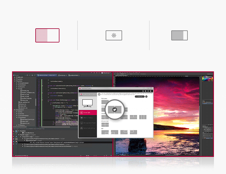 OnScreen Control : Screen Split | Monitor Setting ㅣ 5:9 Preview