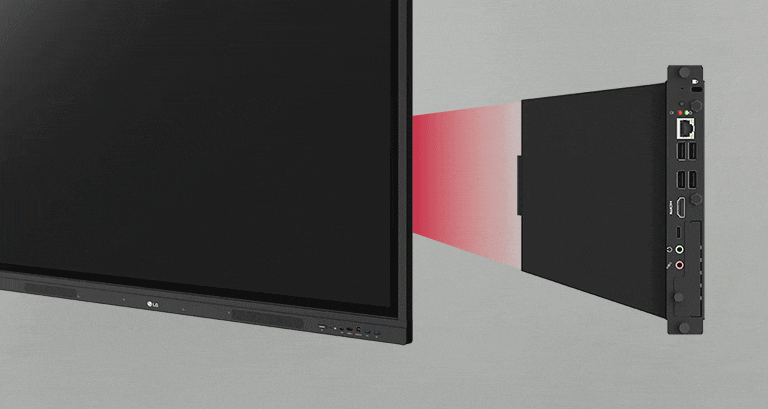 The Built-in OPS slot makes mounting an OPS easy, providing users with more extended functionality without the use of external desktops.