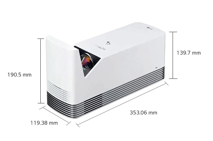 LG
HF85LG projector dimensions