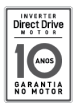 10 anos de garantia no motor Inverter Direct Drive™