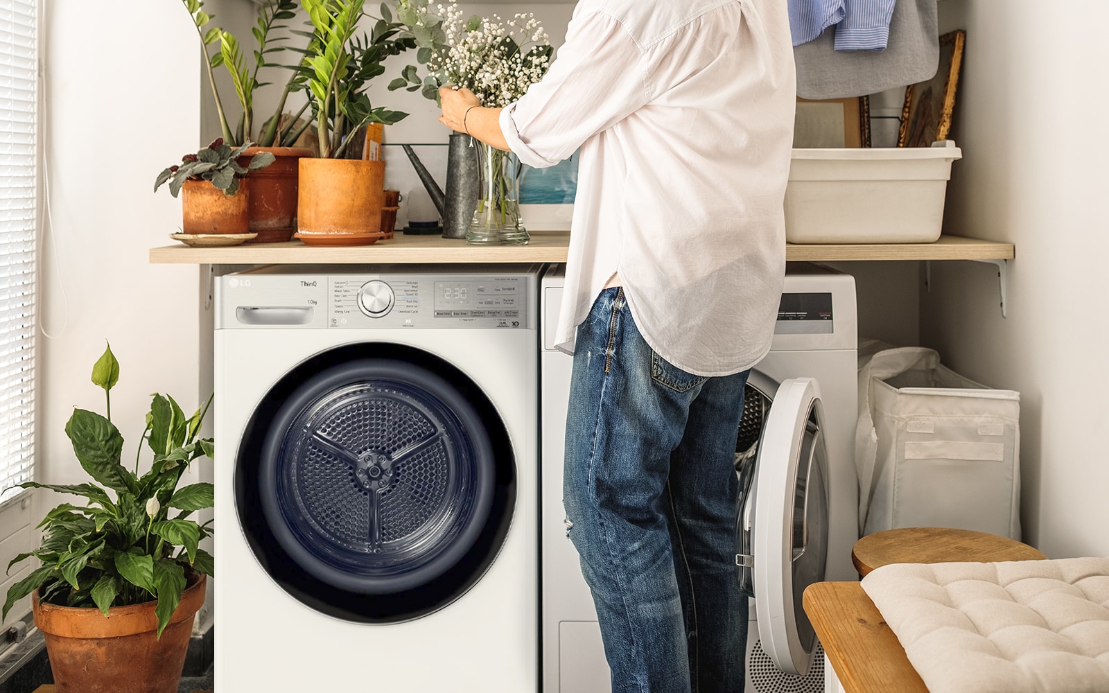 lg smart washing machine and smart tumble dryer