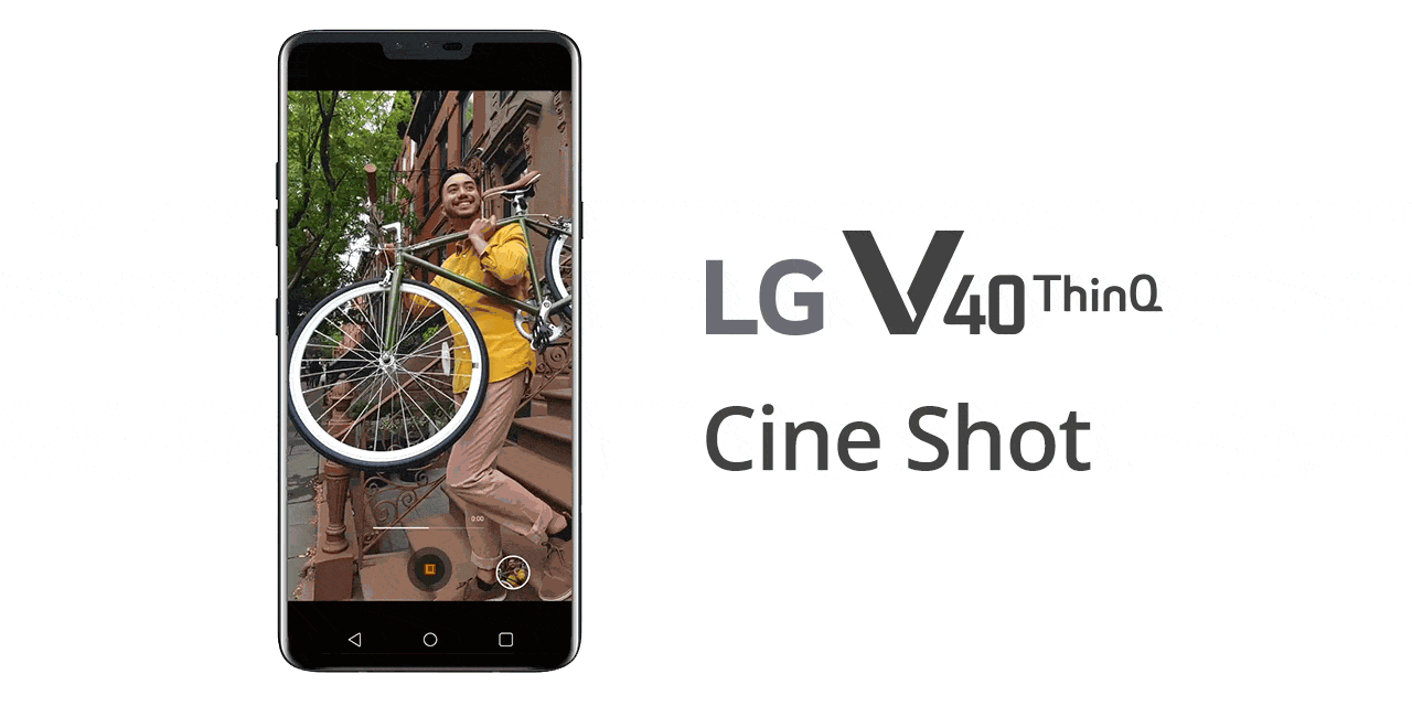 The LG V40ThinQ boasts cine shot mode, so you can create video and photo mash-ups | More at LG MAGAZINE