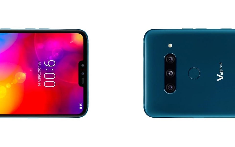 The top view of the LG V40ThinQ, with five cameras and OLED screen | More at LG MAGAZINE