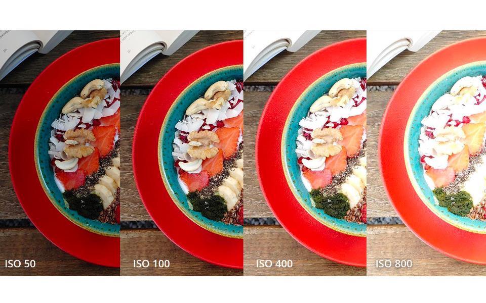 You can see the difference in the ISO effects with this breakfast bowl - from low level of light to very over exposed | More at LG MAGAZINE