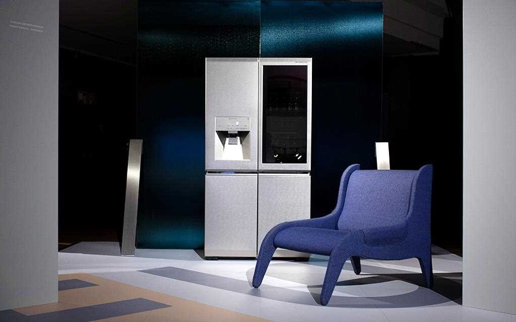 The LG SIGNATURE Refrigerator + Antopus chair, on show at LG SIGNATURE ARTWEEK