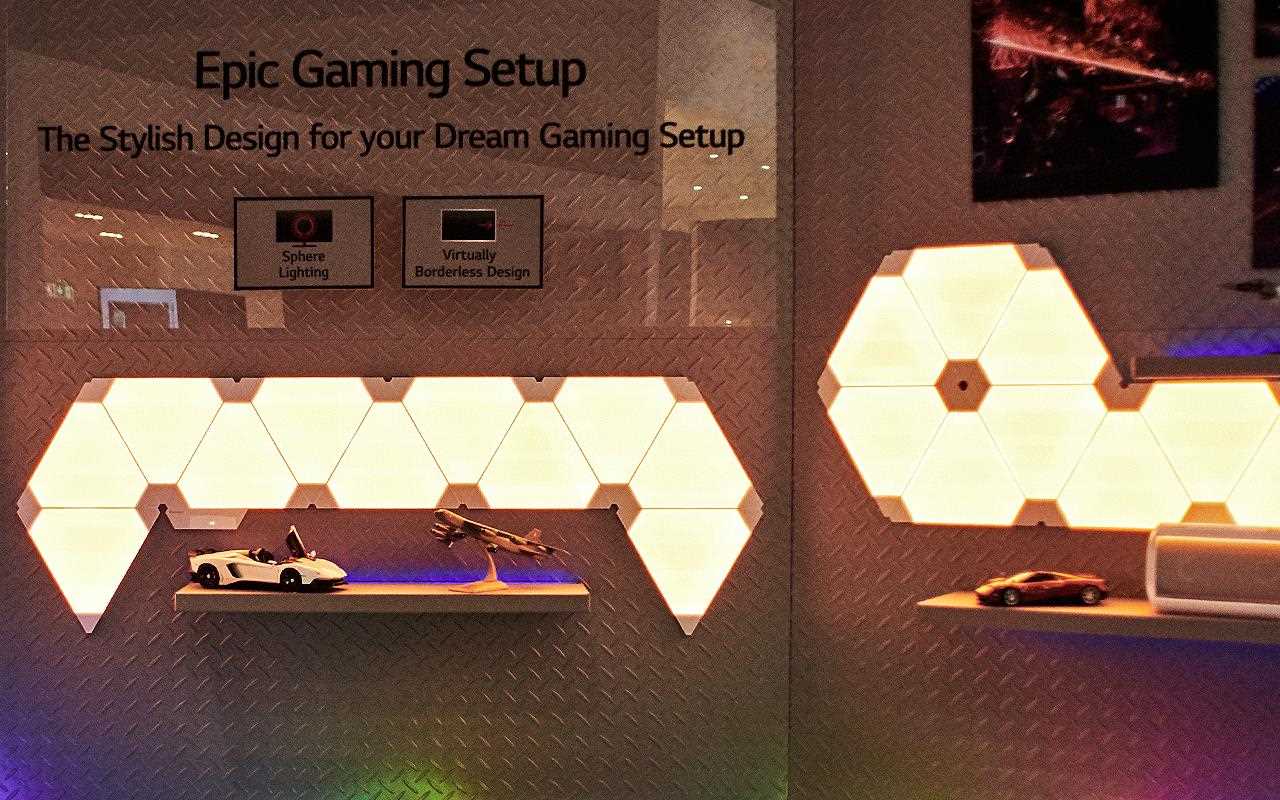 The wall lighting and XBOOM speakers complete LG's epic gaming experience at IFA 2019 | More at LG MAGAZINE
