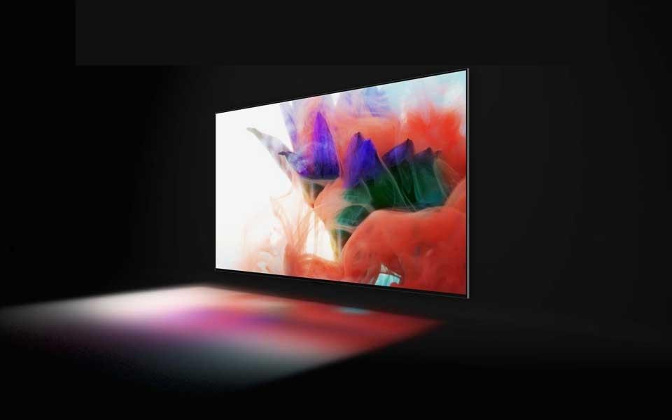 An LG NanoCell 8K TV displays a high-quality picture.