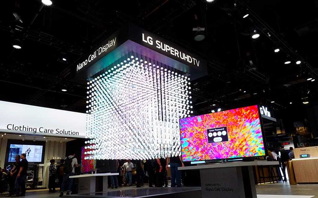 At CES 2018 LG presents an installation which symbolize each nanocell pixels