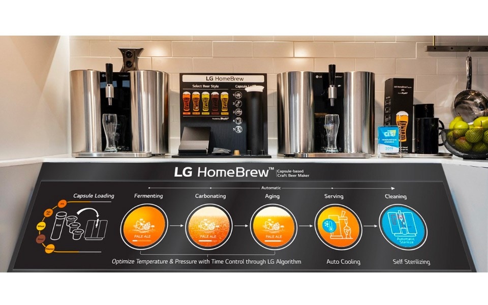 The process for the LG Homebrew is similar to brewing your own beer, but the hard work is taken out of the process | More at LG MAGAZINE