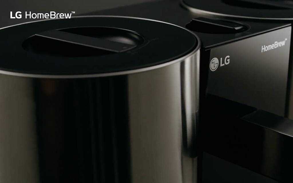 A close-up of the LG Homebrew - a concept product at IFA 2019 which allows you to brew beer simply and smartly | More at LG MAGAZINE