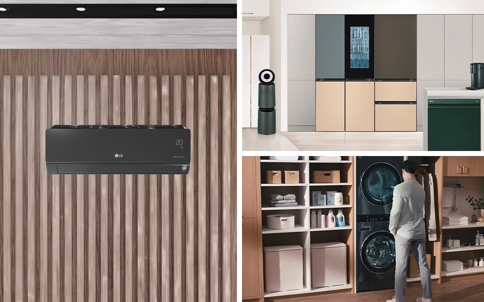 LG PuriCare™, Objet InstaView™ Refrigerator, and WashTower™ at CES 2022.