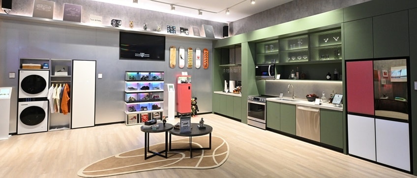 LG Electronics' home appliance products on display at CES 2023