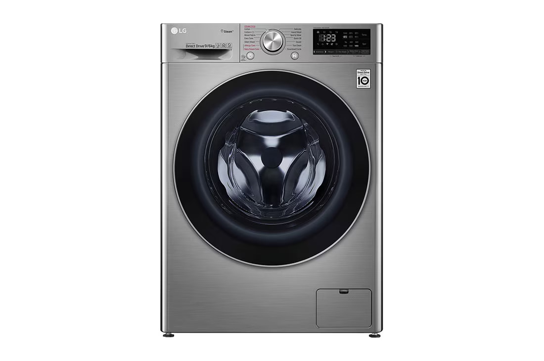 Lave-linge à chargement frontal | 9 / 6 Kg | Capacité plus grande | AI DD | Steam | ThinQ