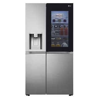 21.7 Cu.Ft, Side By Side Refrigeratorm, Pltinum Silver front view