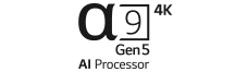 Logotyp för a9 gen5 4K AI-processor