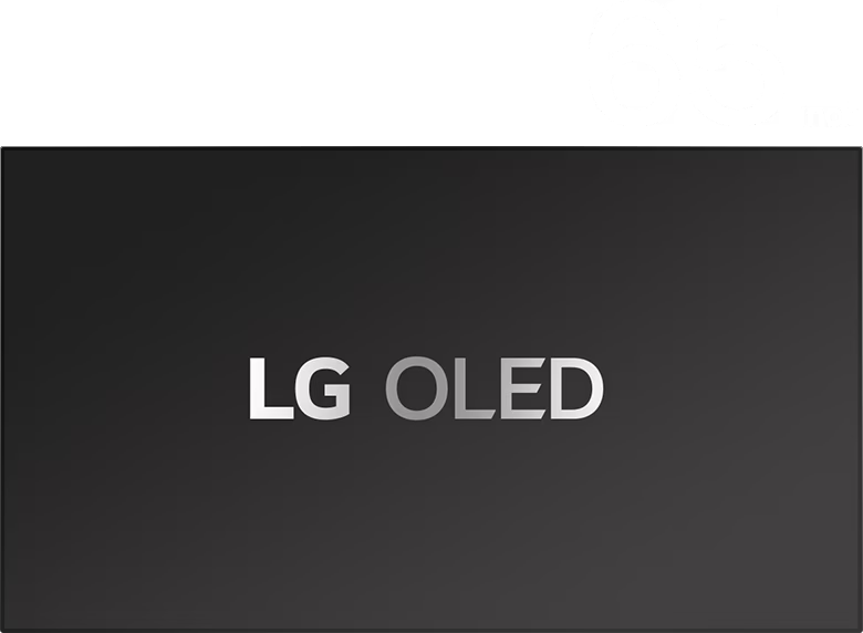 LG OLED'in her boyutu, en küçüğünden en büyüğüne kadar ekran boyutunda görünür.