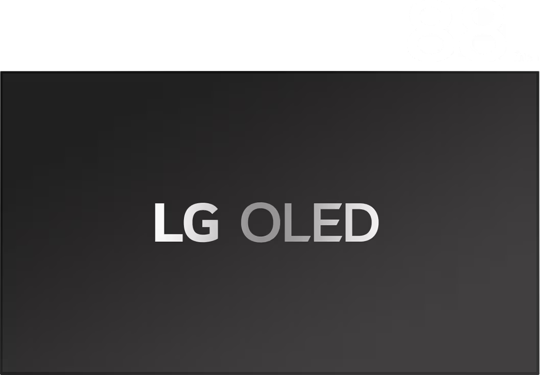 LG OLED'in her boyutu, en küçüğünden en büyüğüne kadar ekran boyutunda görünür.