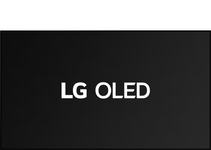 LG OLED'in her boyutu, en küçüğünden en büyüğüne kadar ekran boyutunda görünür.