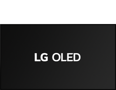 LG OLED'in her boyutu, en küçüğünden en büyüğüne kadar ekran boyutunda görünür.