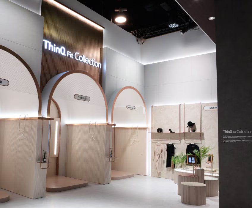 CES 2020 上的 ThinQ Fit Collection 區域