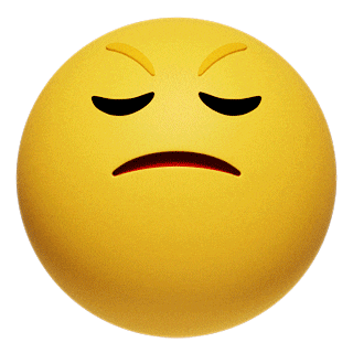 Emoji mit einem traurigen Ausdruck.