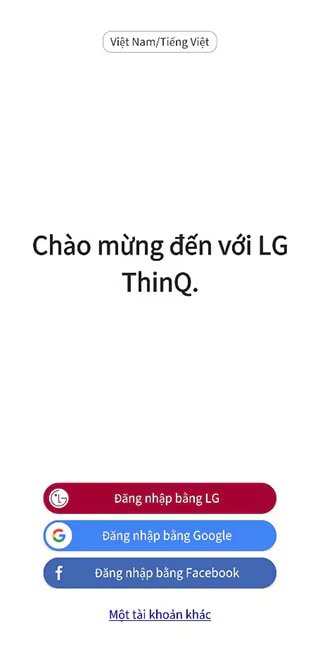 Màn hình ứng dụng LG ThinQ hiển thị cách tải về ứng dụng.