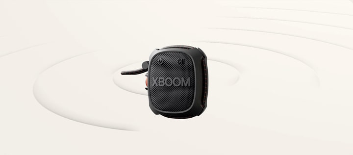 Powerful sound graphics are coming out from the LG XBOOM Go XG2T to show the Sound boost.