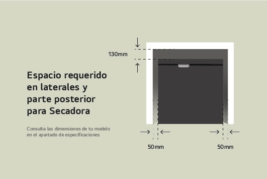 Dimensiones secadora