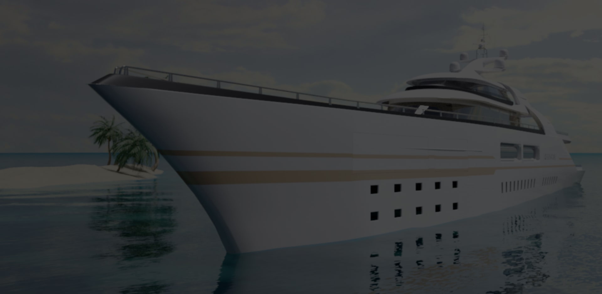 Bild einer Yacht in tropischen Gewässern.