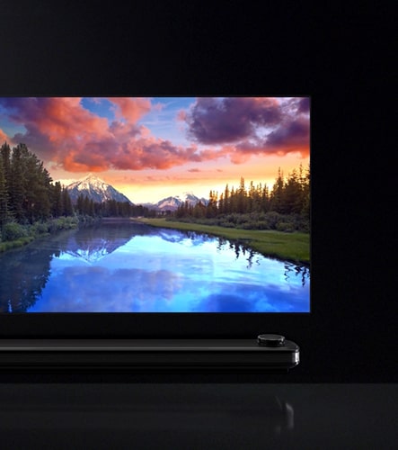 LG Signature Oled-TV, der zeigt, dass Bilder sich in Kunst verwandeln