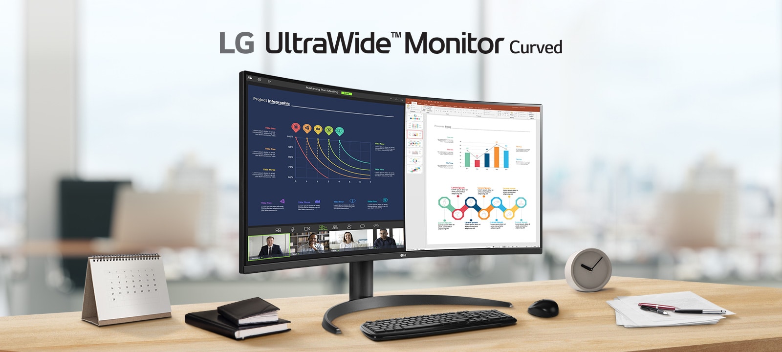 LG UltraWide Monitor Curved.