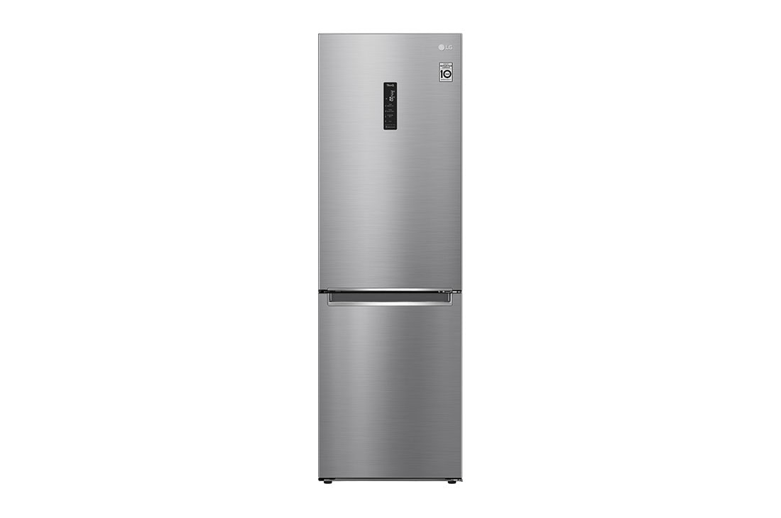 LG 1.86M 341L Kølefryseskab(Shiny Steel) - Energiklasse D, Door Cooling™ og Smart Diagnosis™ med Wi-Fi, GBB61PZFGN, GBB61PZFGN