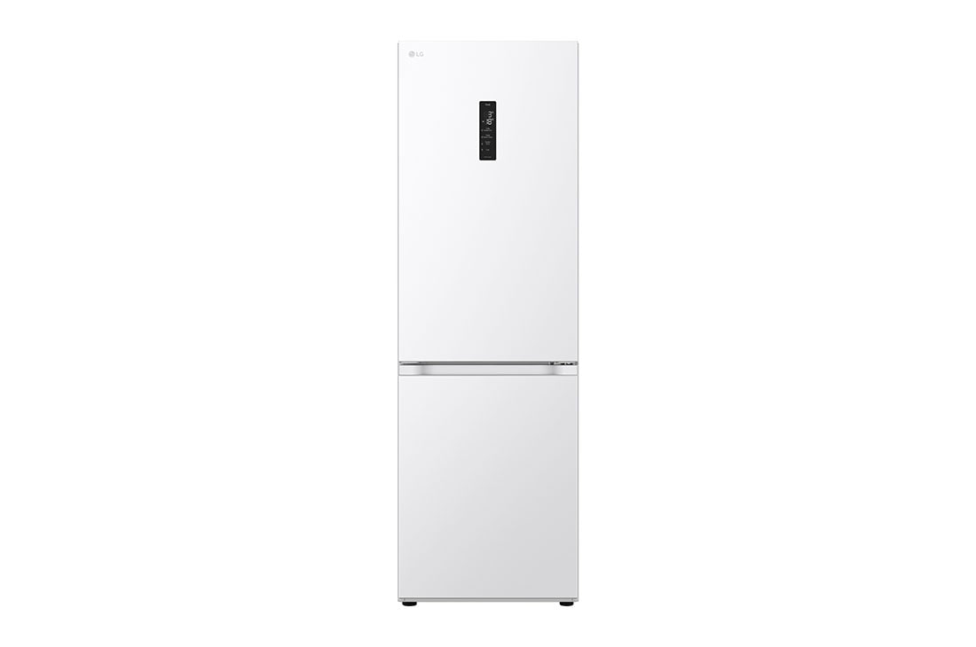 LG 1.86M 344L Kølefryseskab(Hvid) - Energiklasse D, Door Cooling™ og Smart Diagnosis™ med Wi-Fi, Front view, GBV5150DSW