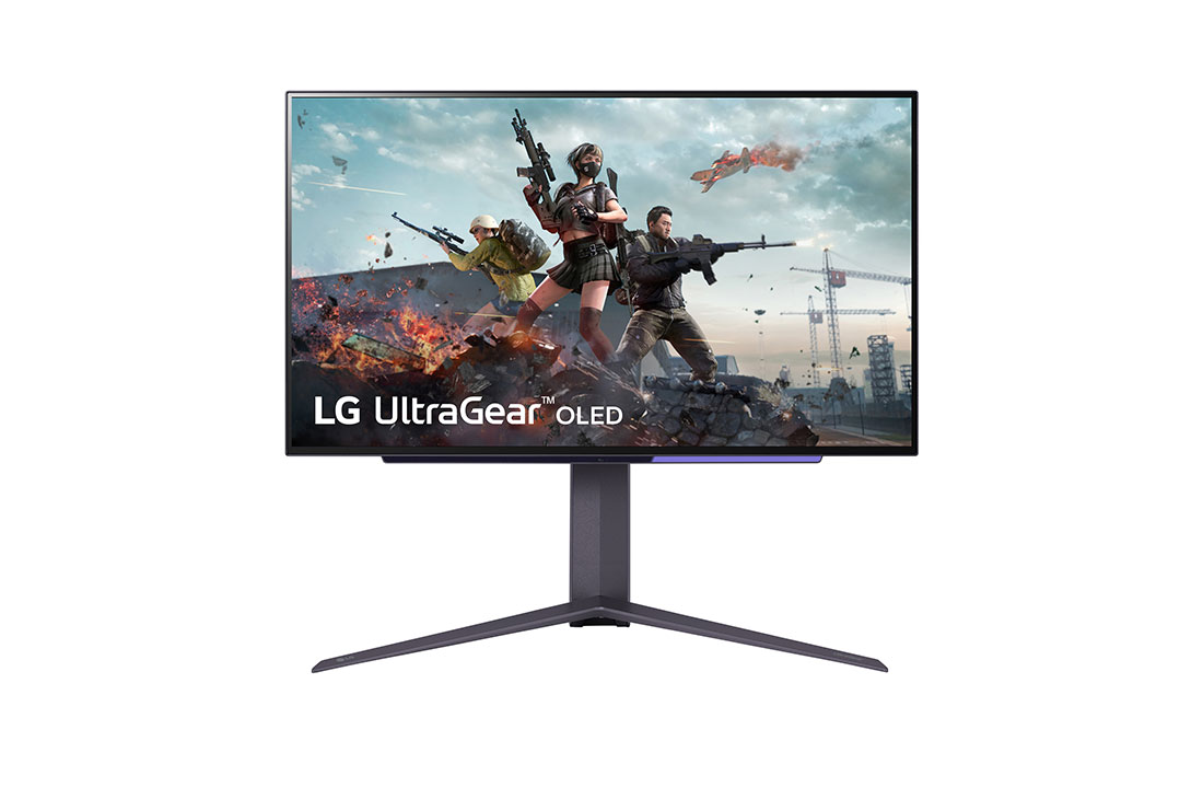 LG 27'' UltraGear™ OLED gamingskærm QHD med 240 Hz opdateringshastighed og en reaktionstid på 0,03 ms (GtG), Front view, 27GR95QE-B