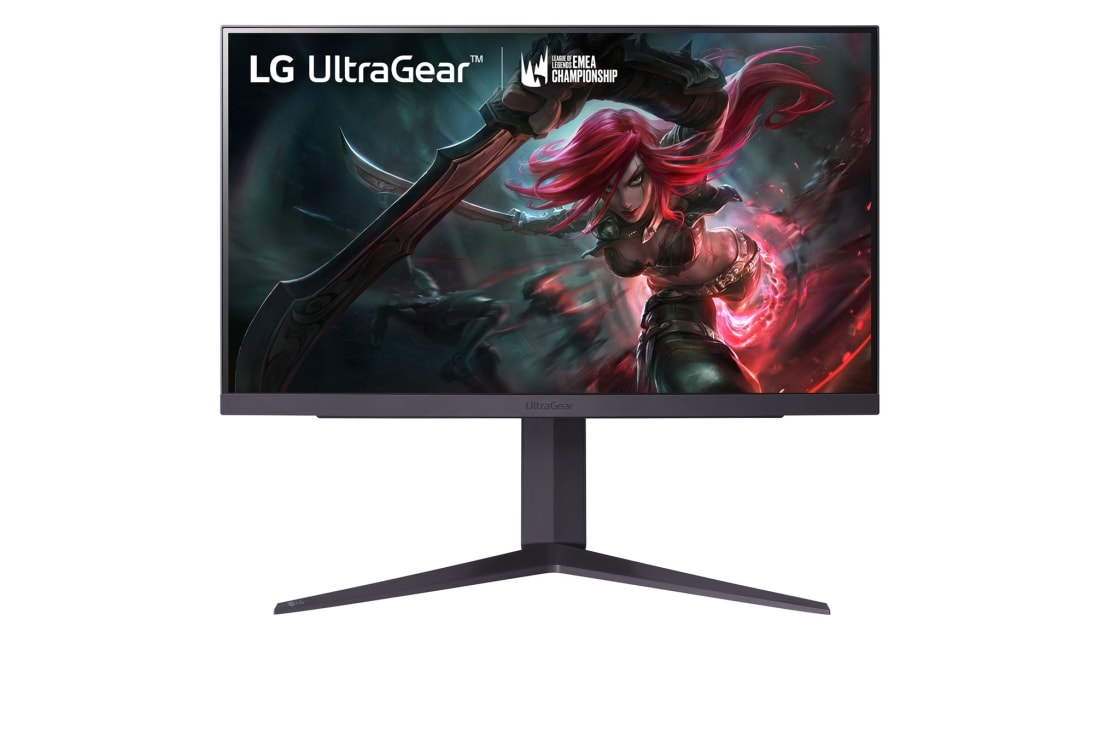 LG 24,5'' UltraGear™ ultrahurtig gamingskærm med 360 Hz opdateringshastighed, vist forfra, 25GR75FG-B