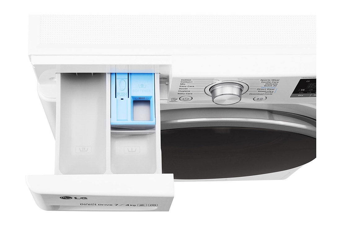 1-7 kg / 1-4 kg Slim Vaskemaskine / tørretumbler med Steam, 6 Motion Direct Drive og Wi-Fi | LG Danmark
