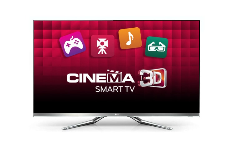 LG LED-tv med millimetertynd ramme, lynhurtigt Smart TV med dual-core-processor, Magic Motion-fjernbetjening og Cinema 3D., 55LM860W