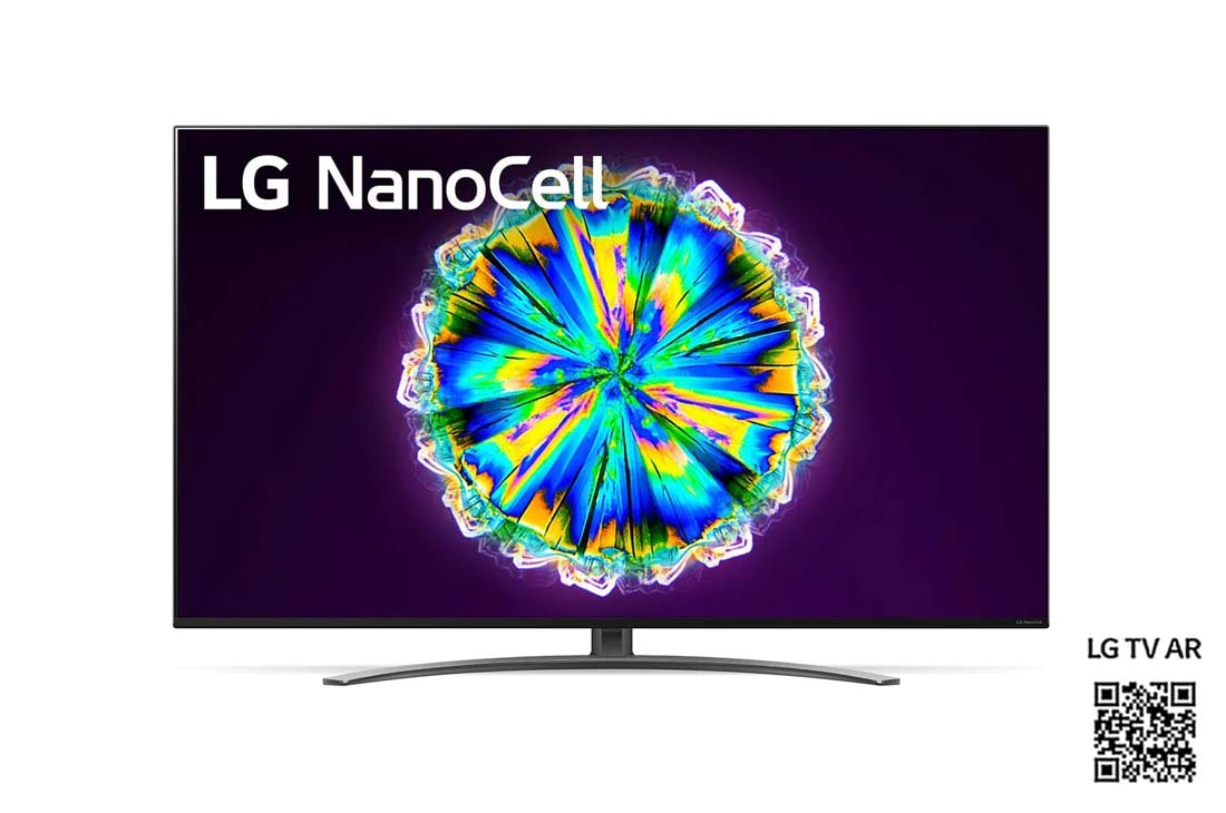 LG  4K NanoCell TV, front view with infill image, 55NANO866NA