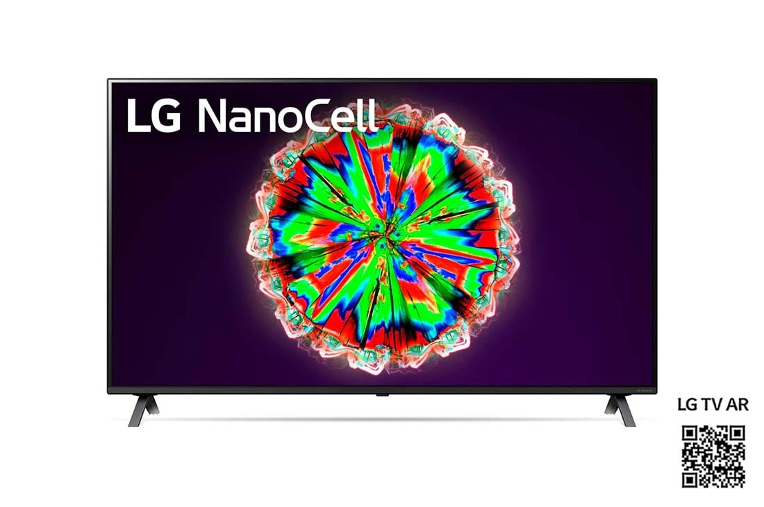 LG  4K NanoCell TV, front view with infill image, 55NANO806NA