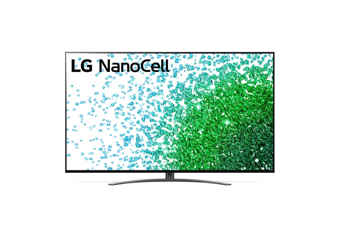 LG 50NANO816PA, LG NanoCell TV vist forfra, 50NANO816PA