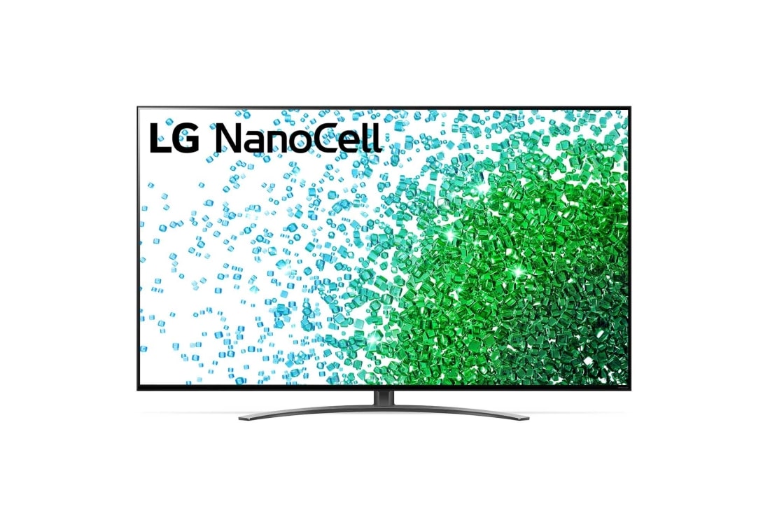 LG 75NANO816PA, LG NanoCell TV vist forfra, 75NANO816PA