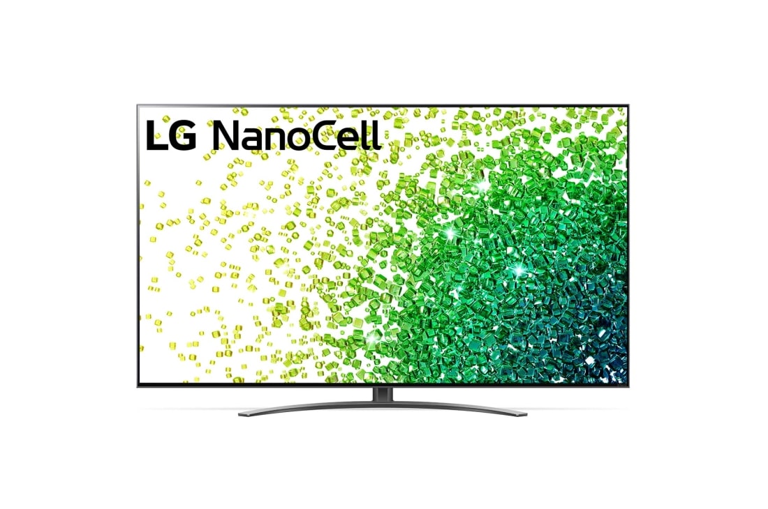 LG 75NANO866PA, LG NanoCell TV vist forfra, 75NANO866PA